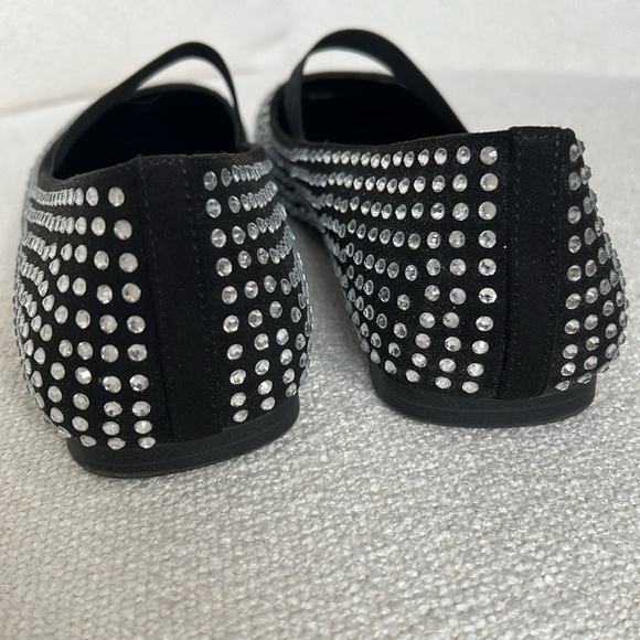 Scoop Studded Rhinestones Black Mary Jane Flats Size 10 New In Box - Picture 5 of 8